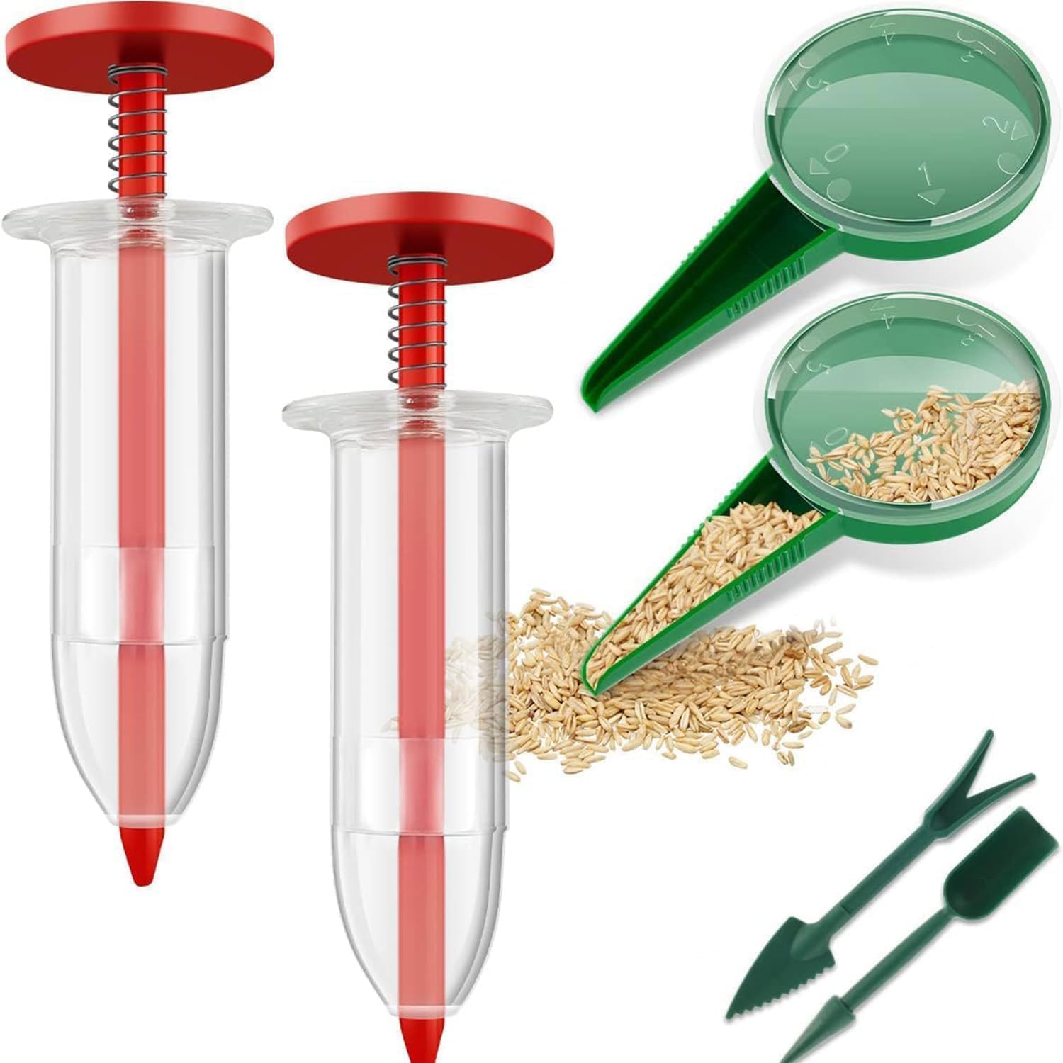 Distributeur de Graines, 6 Pcs Mini Semoir Semences, Outil de Semoir Manuel pour Petites Graines, Légumes, Fleurs, Jardinage