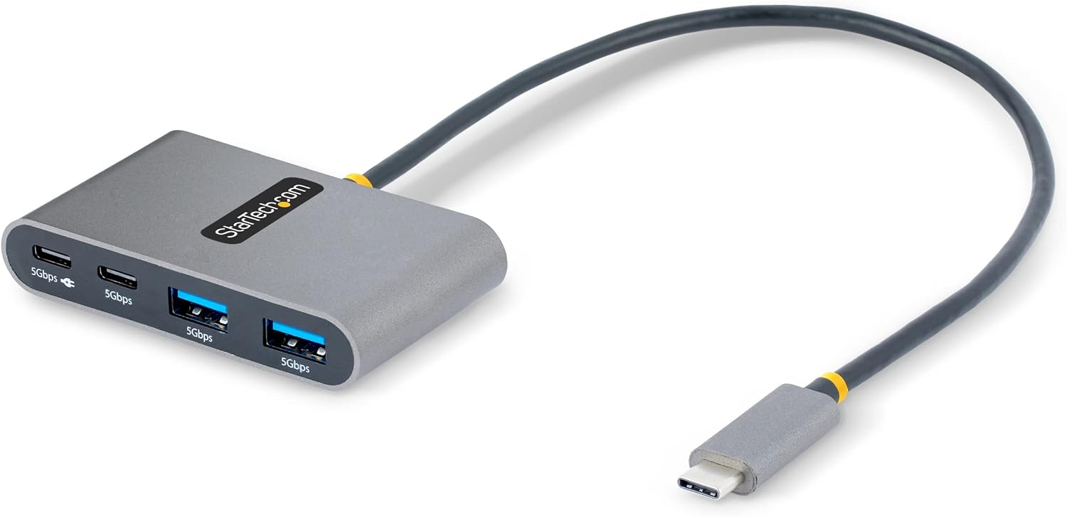 StarTech Hub USB-C 4 Ports 5Gbps, 100W Power Delivery (5G2A2CPDB-USB-C-HUB)