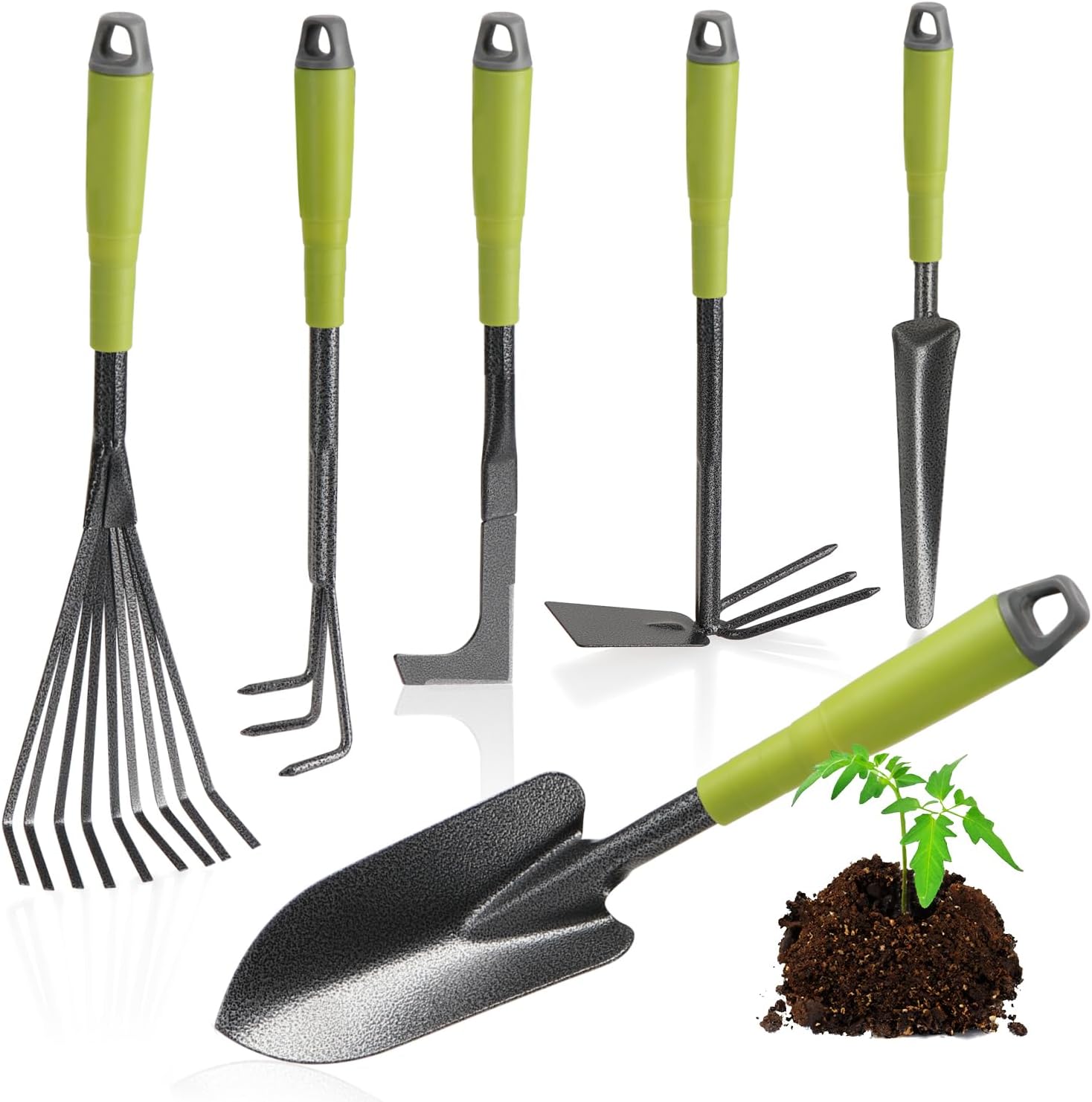COM-FOUR® 6 pièces Ensemble d'outils de Jardinage, Ensemble de Jardinage