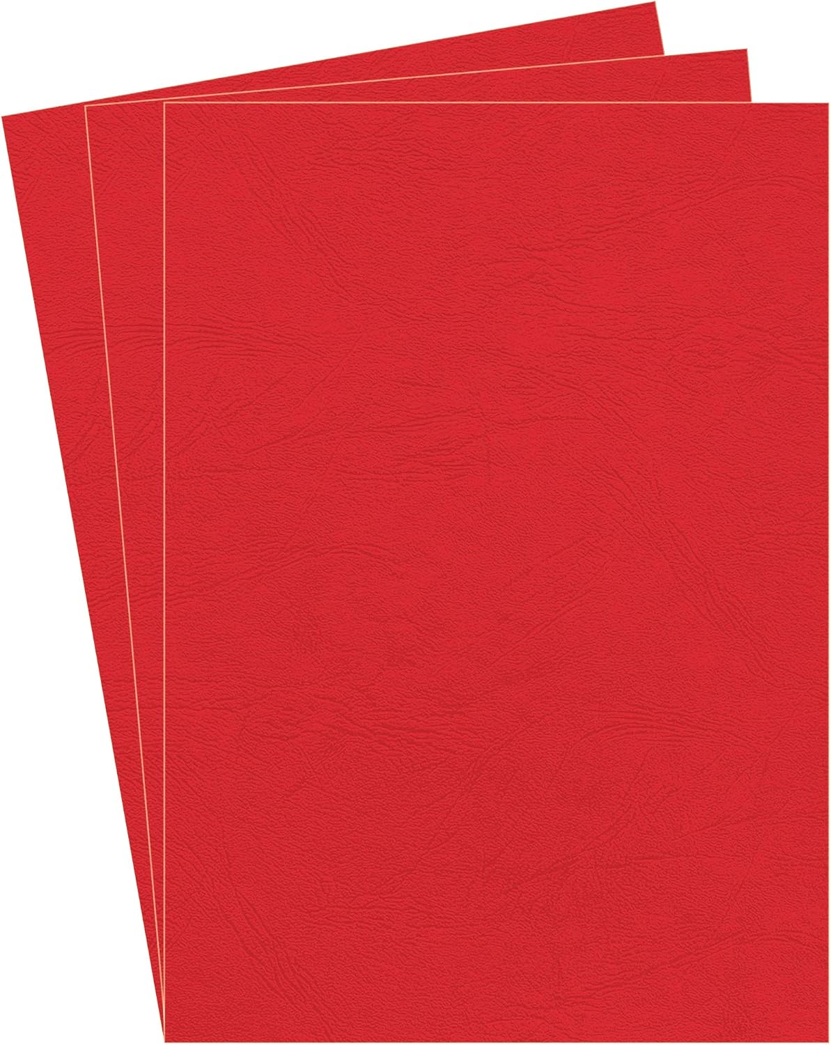 Fellowes pack de 100 couvertures de reliure Grain Cuir - A4 - pour dossiers, mémoires, projets etc - Rouge - 5370305