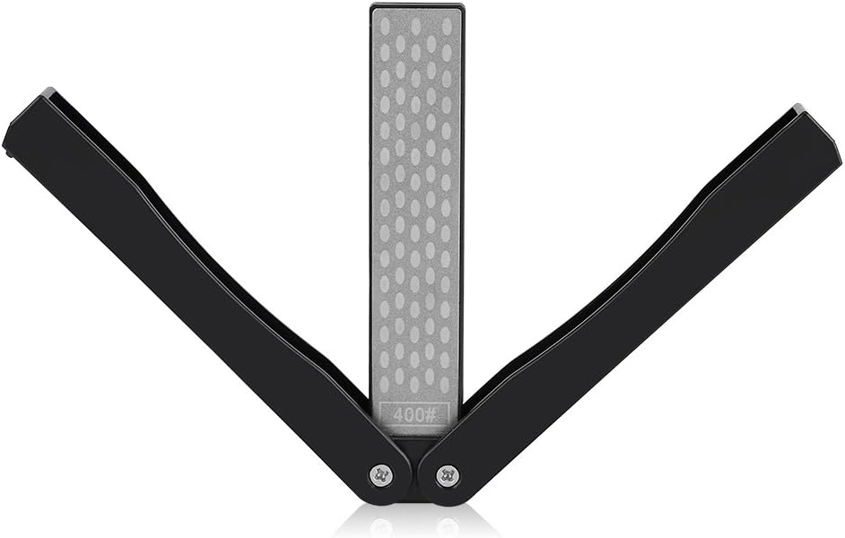 400/600 Aiguiseur Couteau Grit, Pliant Double-Face Diamant Pierre À Aiguiser Outil pour Camping En Plein Air Jardin Cuisine(jaune)