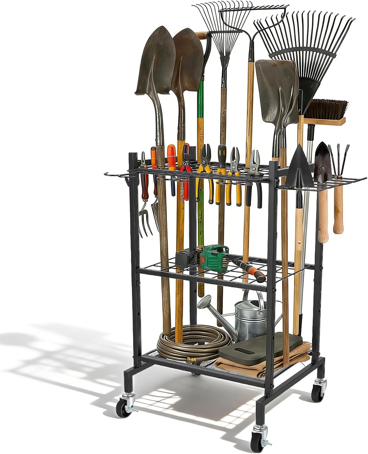 Range Outils De Jardin À Roulettes,71 X 42 X 31 cm