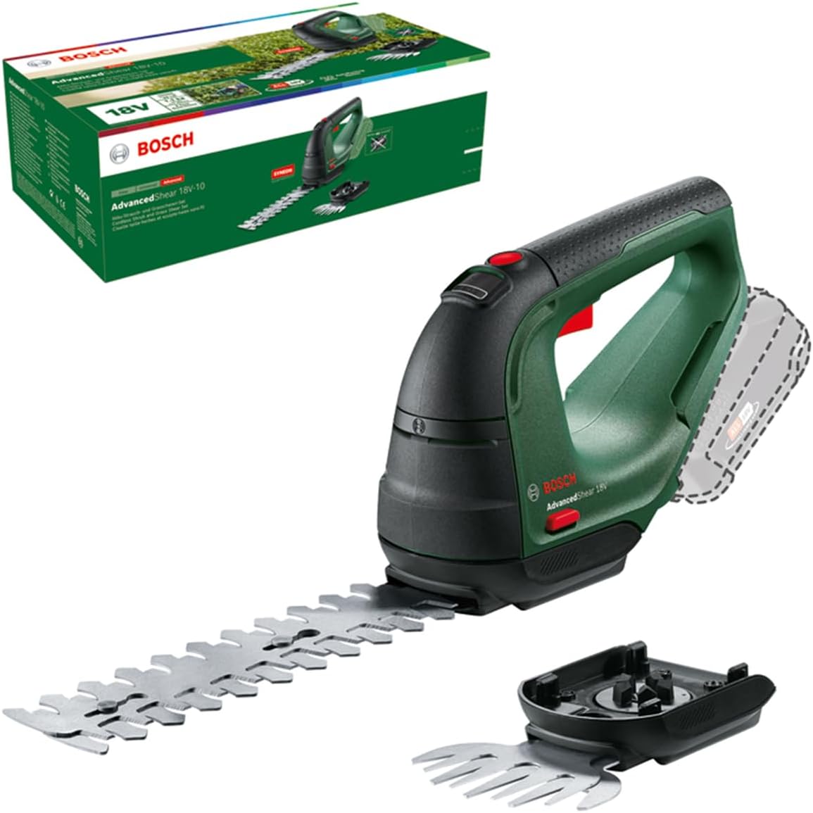 Bosch Cisaille à Gazon sans Fil - AdvancedShear 18V-10 sans Batt./Chargeur