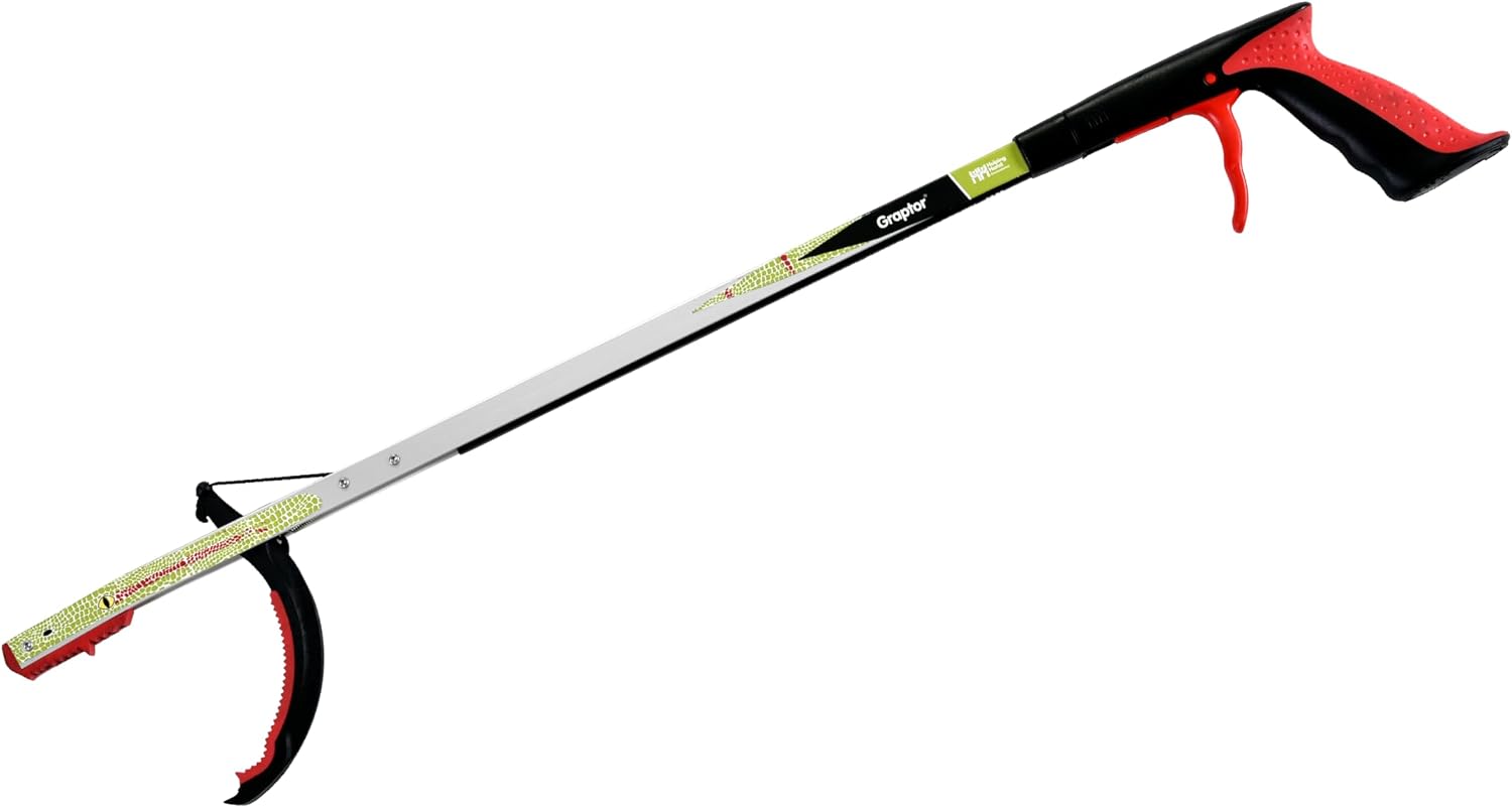 The Helping Hand Company Graptor - Cueilleur d’ordures pour Enfant, Rouge/argenté, 68 cm