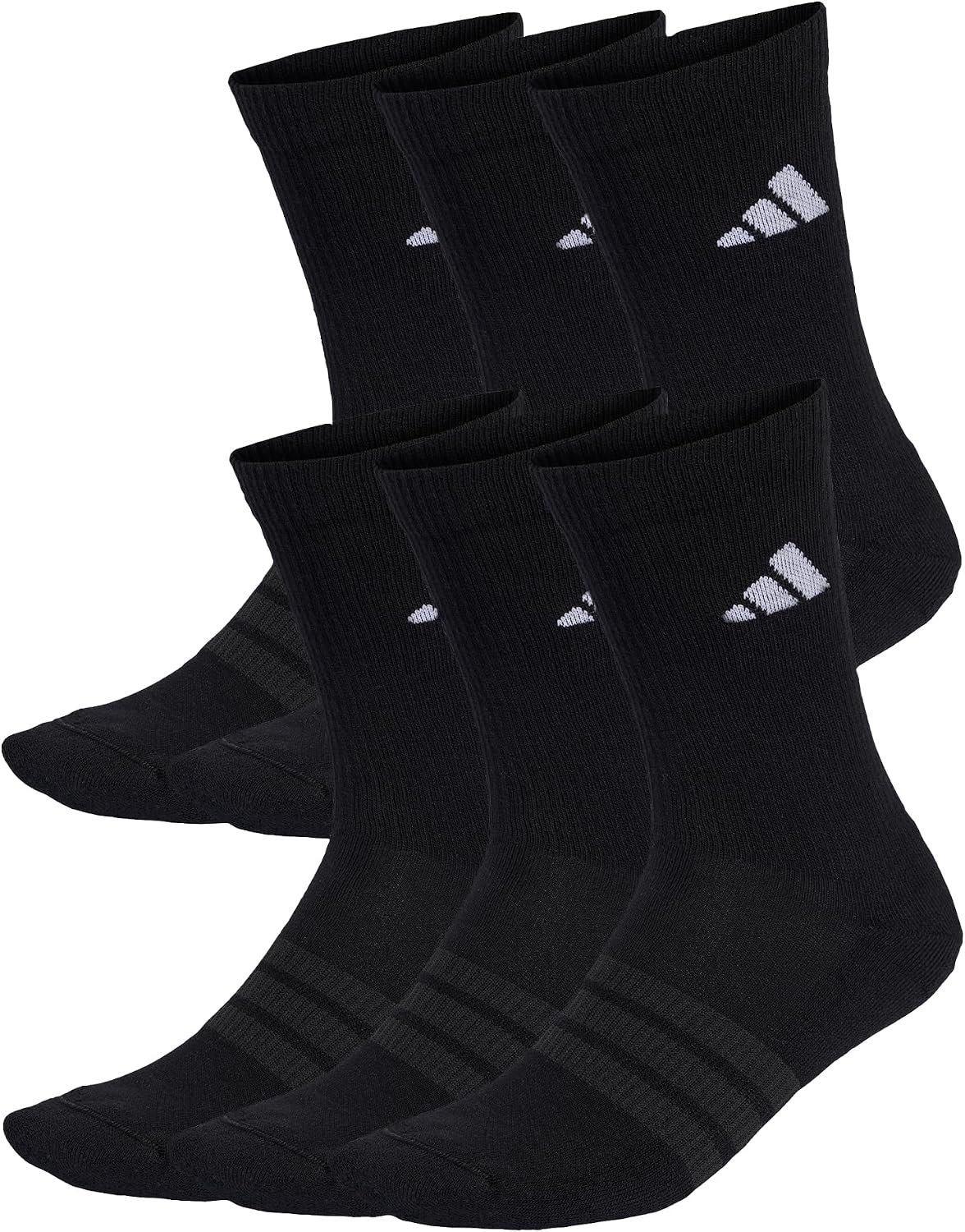 adidas Unisex Chaussettes matelassées mi-mollet (6 paires)