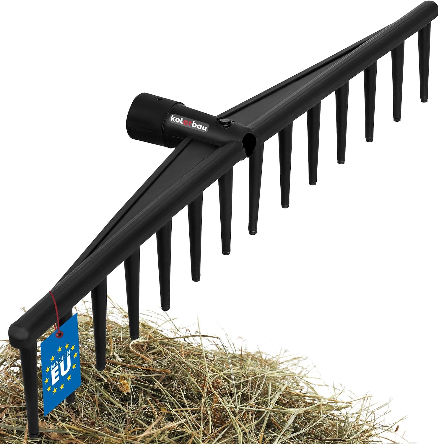 KOTARBAU® Rateau Jardin - Rateau à Feuilles - Plastique - 64 cm - Vert Menthe - 18 Dents - sans Manche - Outil Jardinage Léger - Ramasse Herbe - Gazon - Branches Déchets
