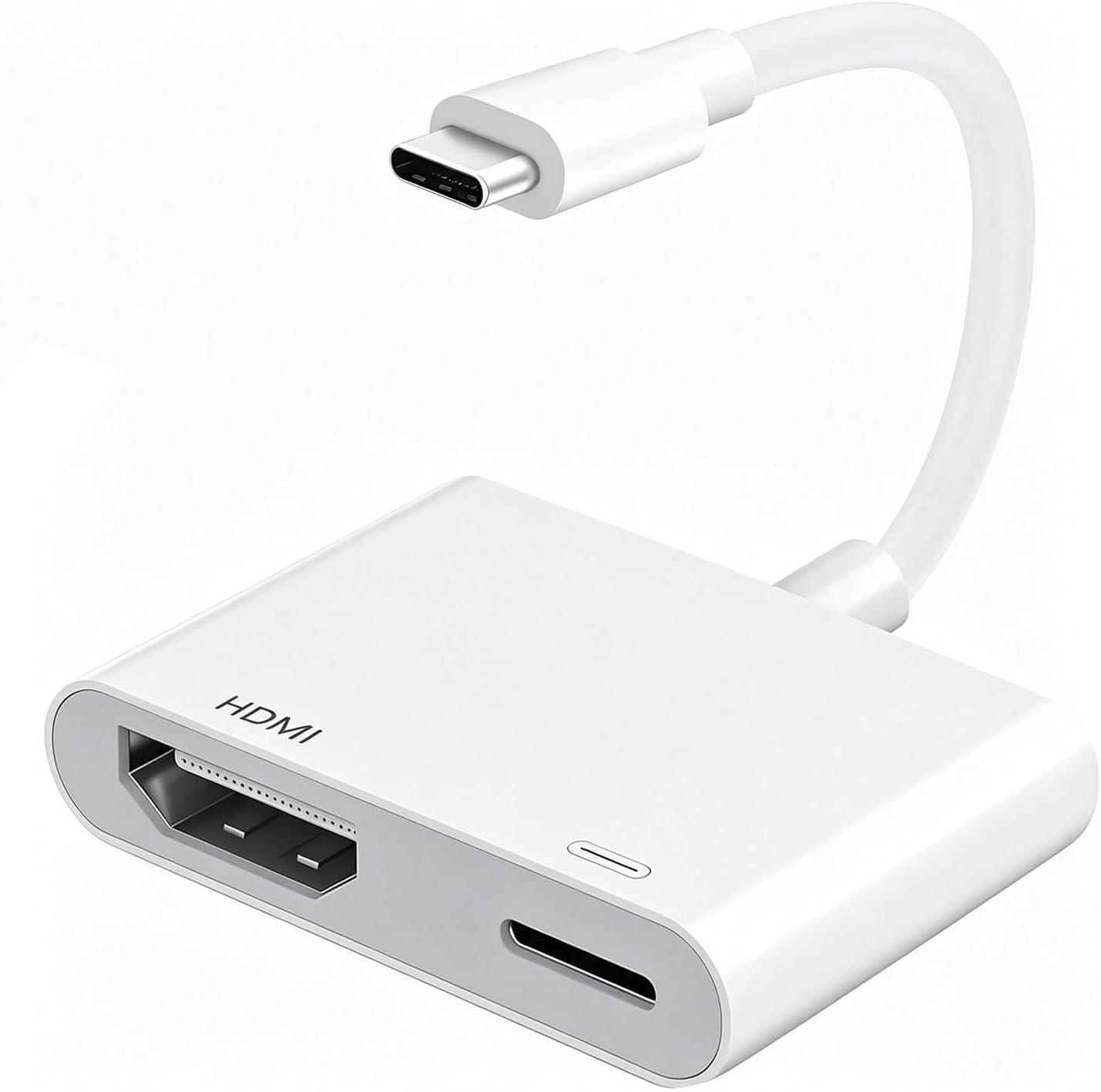 Adaptateur USB C vers HDMI pour iPhone 17/16/15, Adaptateur AV Numérique Type C, Convertisseur d'écran de Synchronisation Compatible avec iPhone, iPad, MacBook vers HDTV/Projecteur/Moniteur
