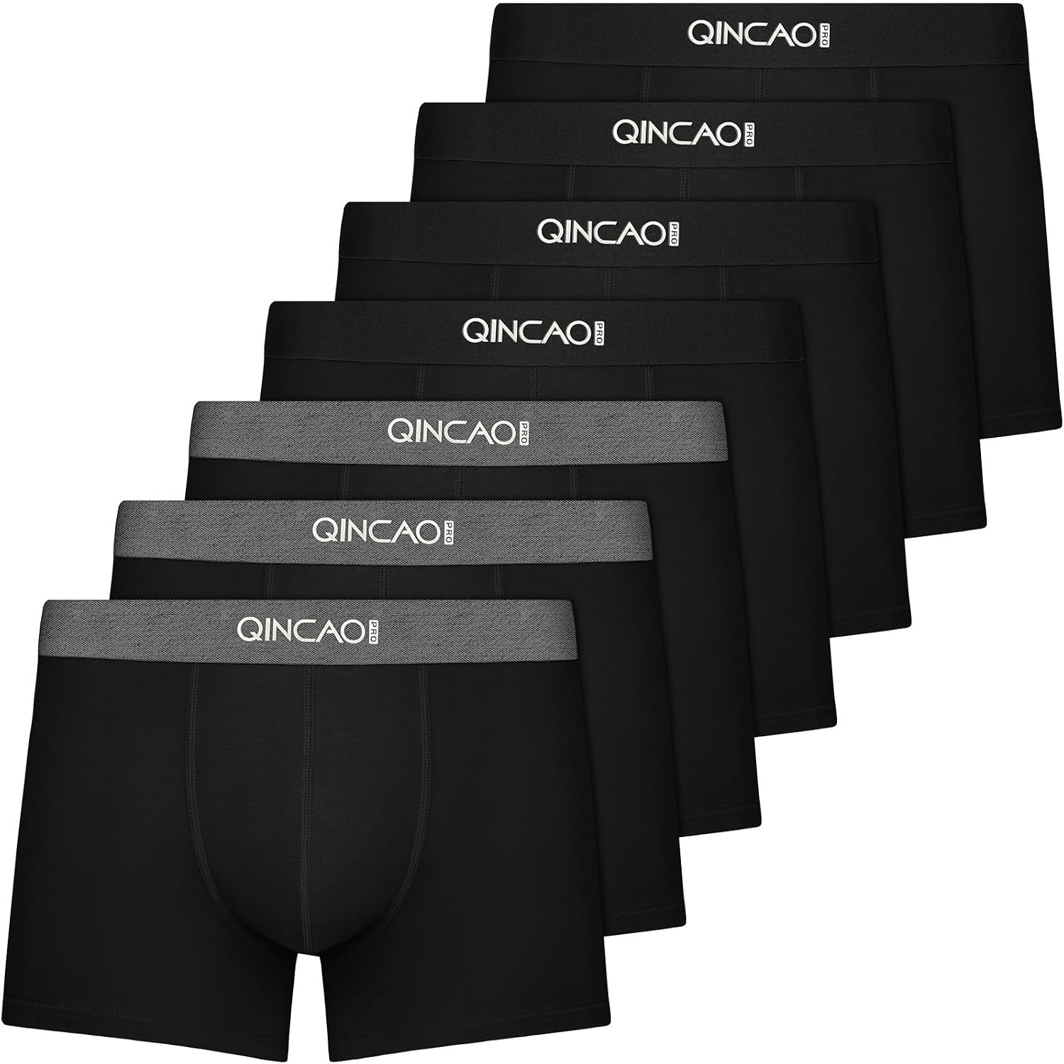 QINCAO Boxers Homme Lot de 7 en Coton, Coffret Cadeau, Extra Doux