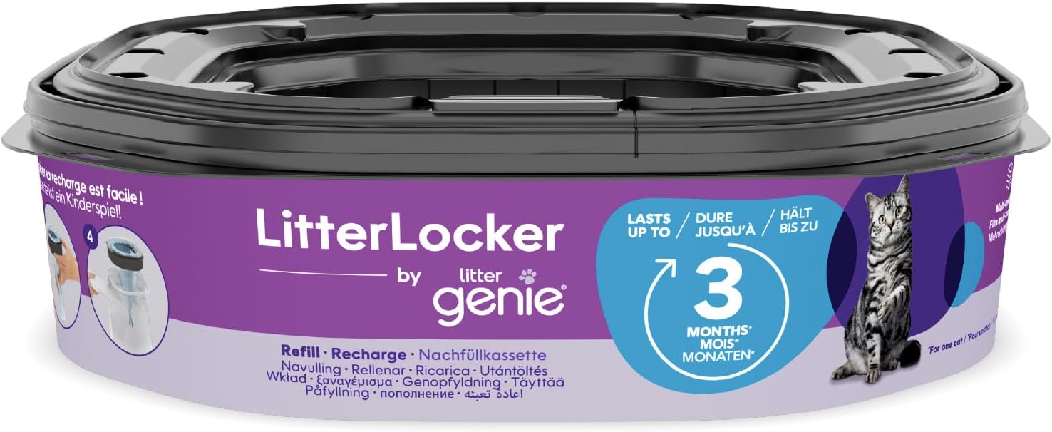 Litter Genie - 1 Recharge XL 3 Mois Octo - Compatible LitterLocker Fashion