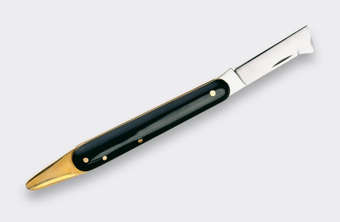 Altuna Couteau à greffer - Modèle 8420 - Longueur 19 cm - Lame en Acier et mitre en Laiton - Système de Pliage - Poids 100 g - Accessoires et Entretien