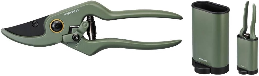 Fiskars Sécateur avec Étui, Urban Plant Care, Pour Plantes d'Intérieur