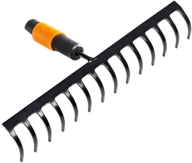Fiskars Râteau à 16 dents, Tête d'outil QuikFit, Largeur: 40 cm