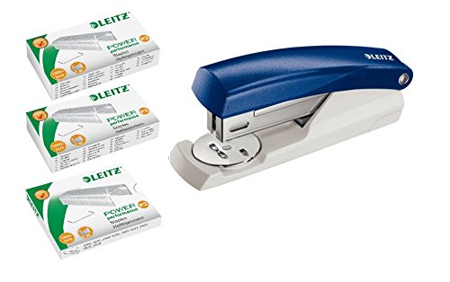 Leitz NeXXt Series Petit agrafeuse 25 feuilles, Büroheftgerät klein | mit 3.000 Klammern, bleu, 1