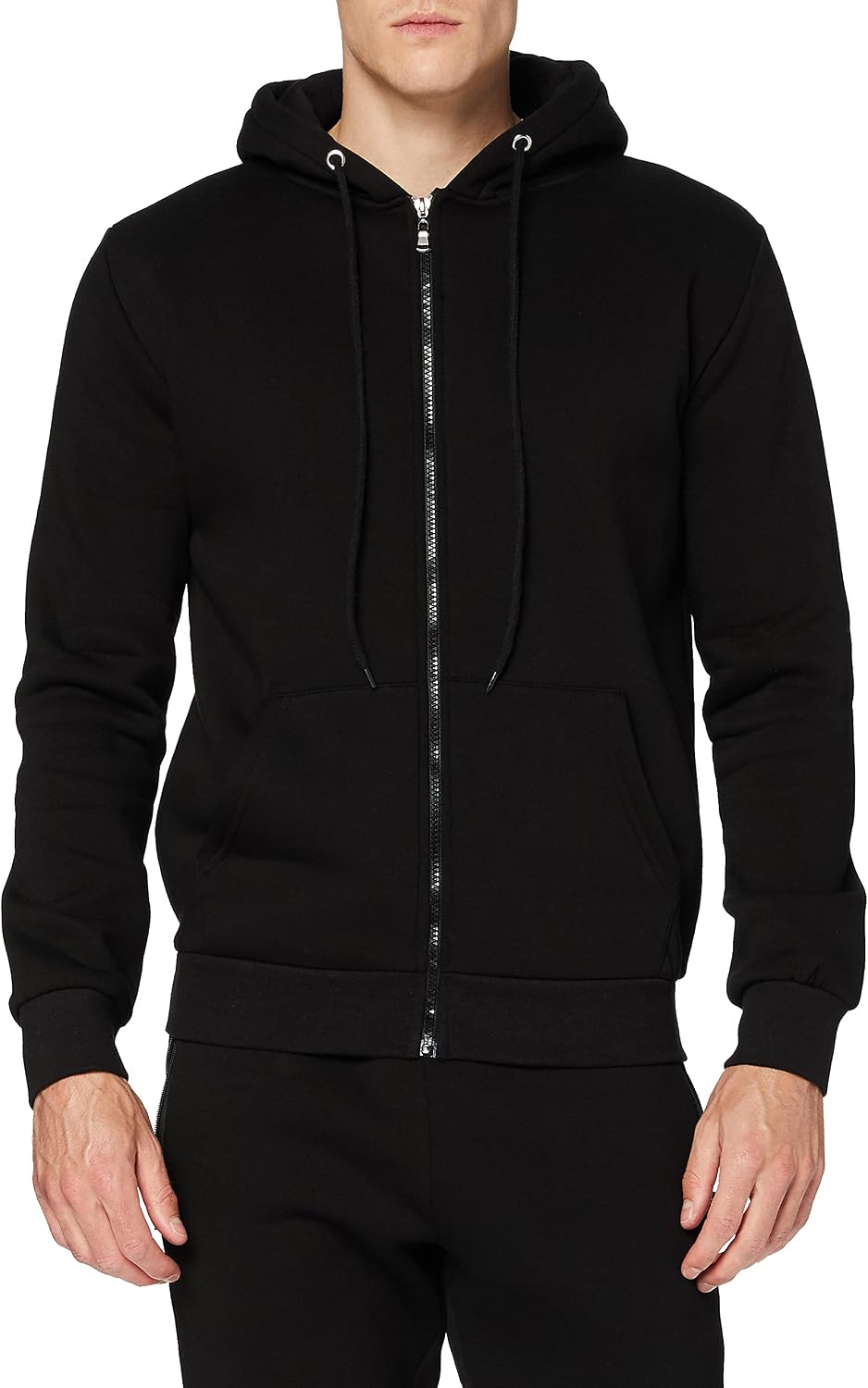 FM London Sweat à Capuche Zippé pour Homme, Sweats à Capuche Super Doux pour Hommes avec Doublure Intérieure en Polaire Brossée, Très Chaud Sweats à Capuche en Coton Riche et Confortable