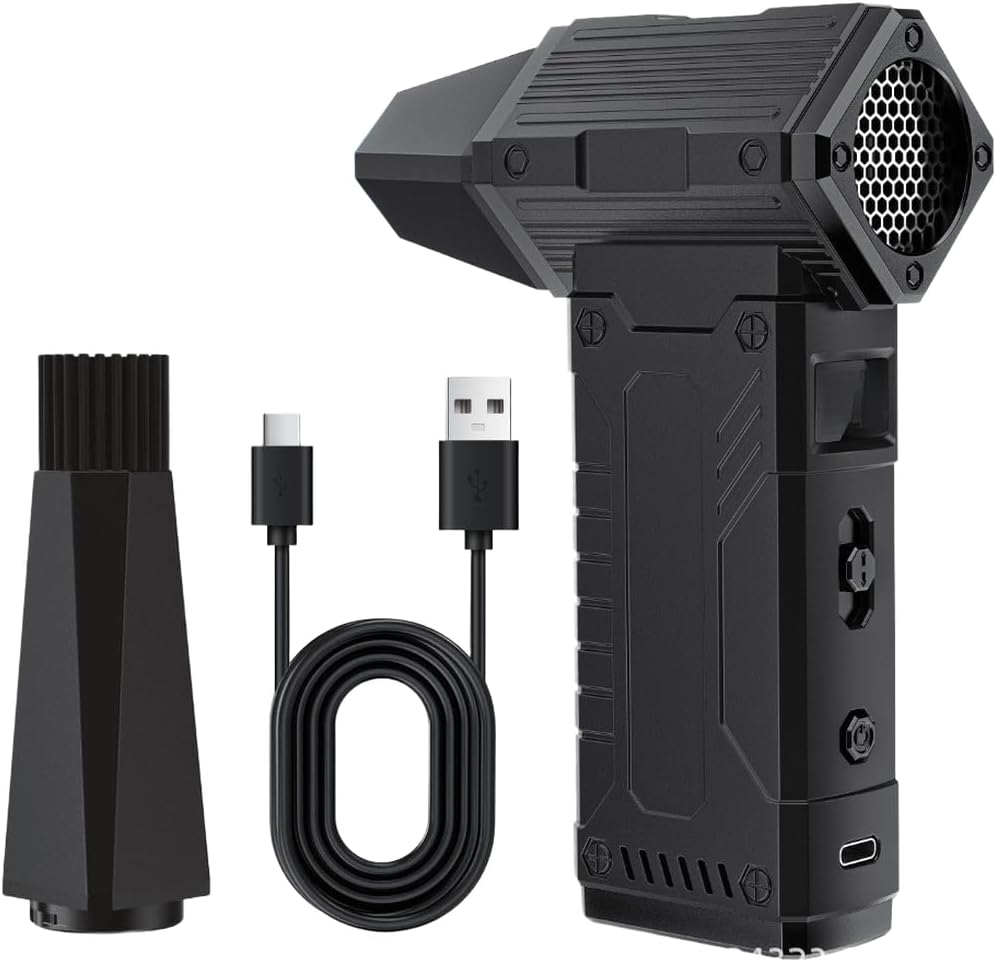 Dépoussiéreur électrique sans fil 100 K RPM Turbo Ventilateur écran LED Moteur sans balais 40 K-100 K tr/min pour nettoyage de PC Portable Souffleur à poussière portable avec affichage de puissance