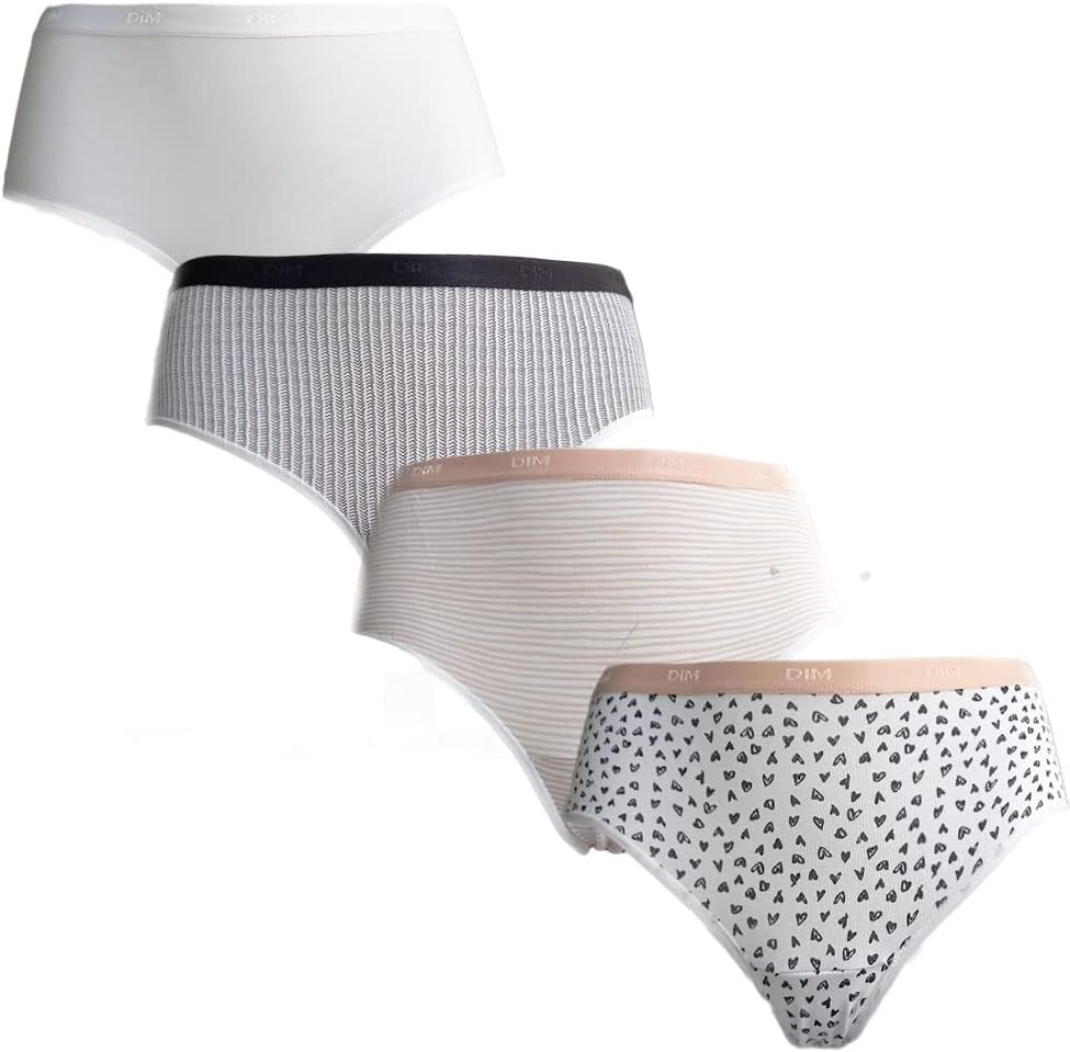 Dim Lingerie Femme Boxer Les Pockets Coton X3+1 Sous-Vêtements, Lot Dream, M-40/42 pour Femme.., Lot Dream, M/L