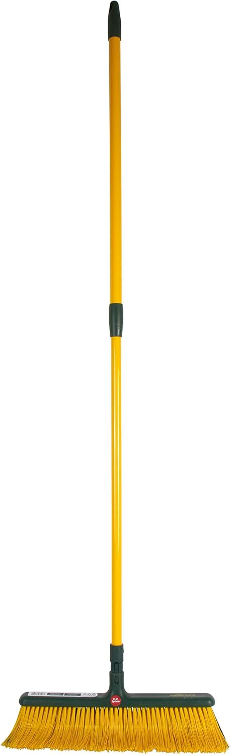 Balai d'extérieur et de Sol | avec Manche Extensible | Balai de Jardin avec Brosse Ergonomique 45 cm | Nettoyage de la Maison