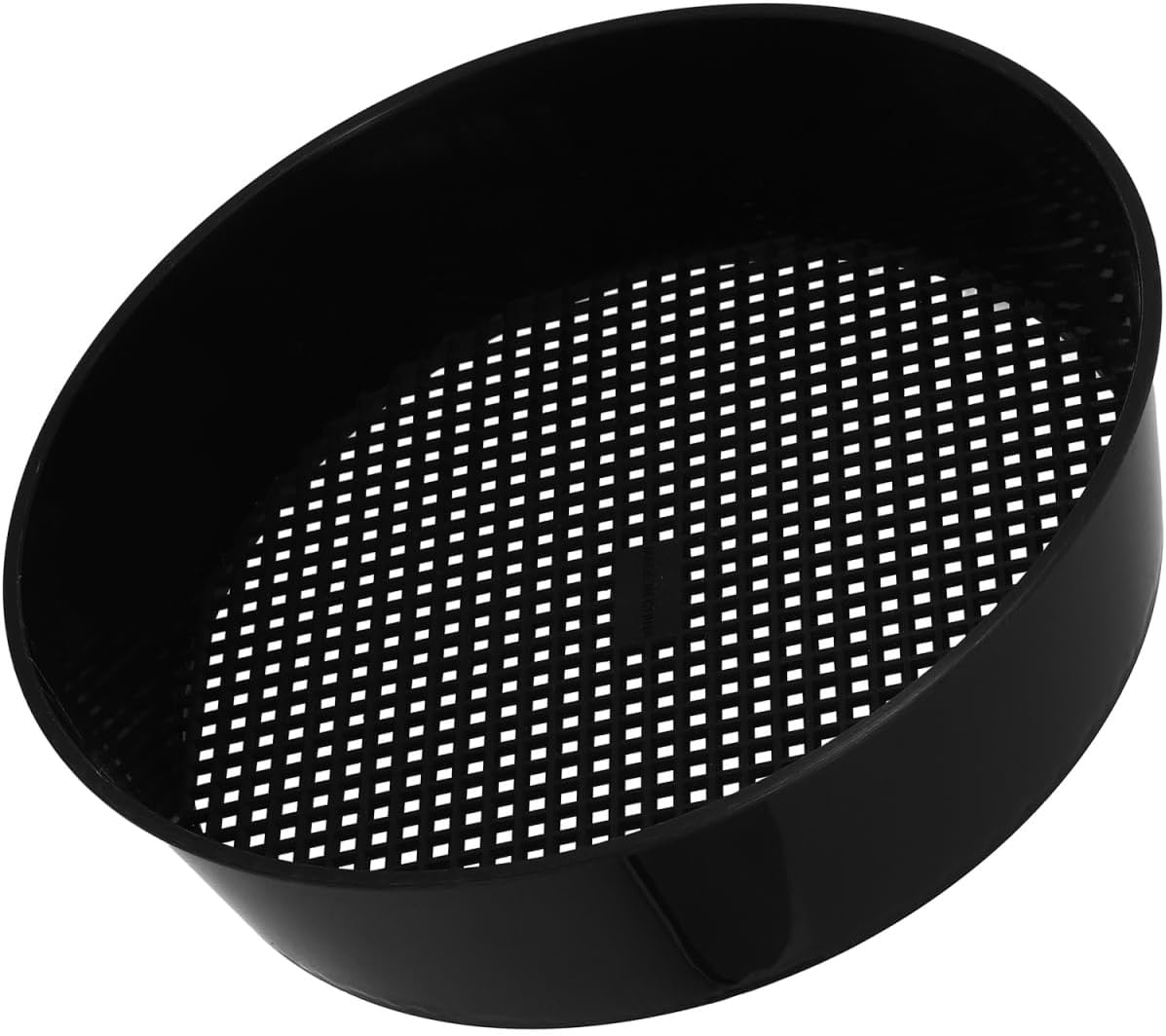 Artibetter Tamis Pellets Granulés en Plastique Rond Noir pour Jardinage, Tamis de Sol Criblage Précis des Particules, Outil de Jardinage pour Terre et Gravier