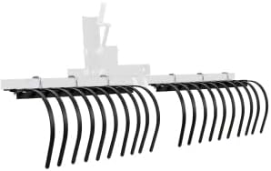 Garvee Râteau paysager Robuste 60" pour Tracteur/ATV/UTV – 20 Dents Amovibles – Élimine Pierres, débris, Herbe et Paille – Outil agricole pour préparation et Entretien du Sol – Acier revêtu