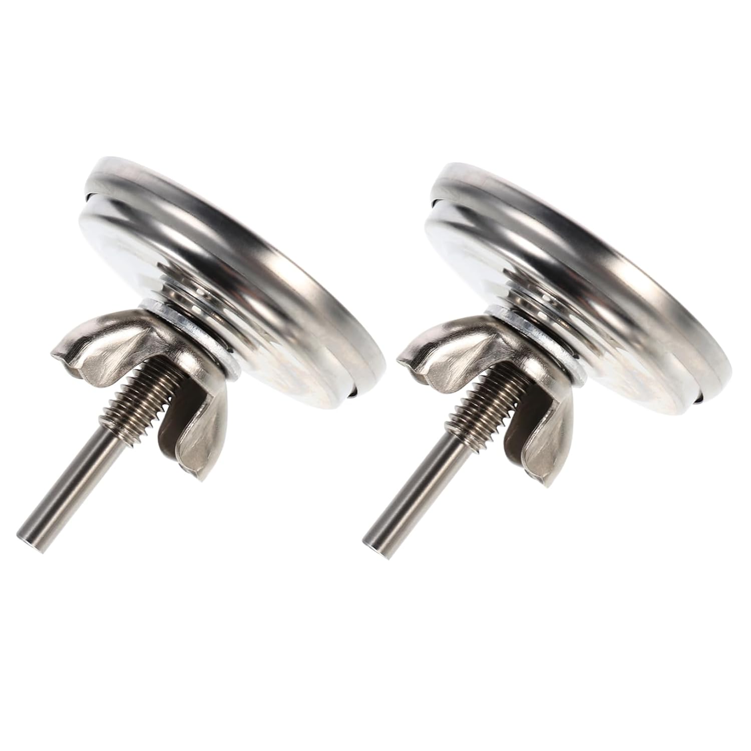 MAGICLULU Lot de 2 Thermomètres Bimétalliques en Acier Inoxydable pour Barbecue et Four, Lecture Rapide, Grand Cadran, la Cuisine