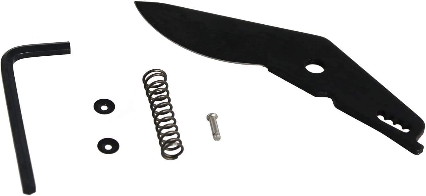 Greentech - Lot de 2 Lames de Rechange pour Sécateur de Jardin à Crémaillère - 2 Ressorts - Accessoires de Montage - Lame et Ressort pour Sécateur à Crémaillère de Jardinier