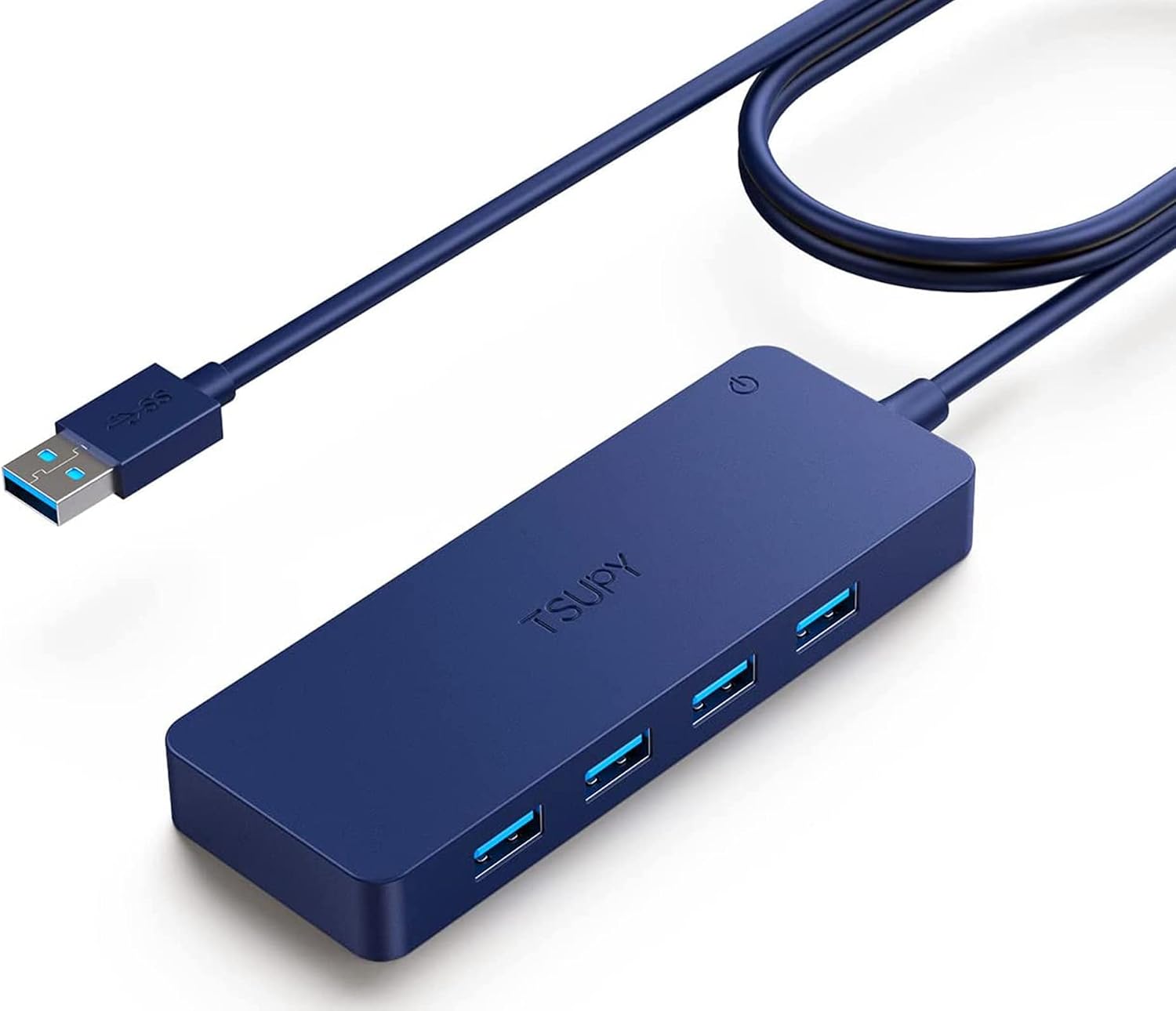 TSUPY Hub USB 3.2 Gen 2, Data Hub USB 3.2 avec Câble de 120cm de Long, 4 Ports USB 3.2 Gen2 avec 1 Port Type-C pour Alimentation, Compatible avec PC, Macbook Pro, Macbook Air, iMac, Surface Pro 3,iPad