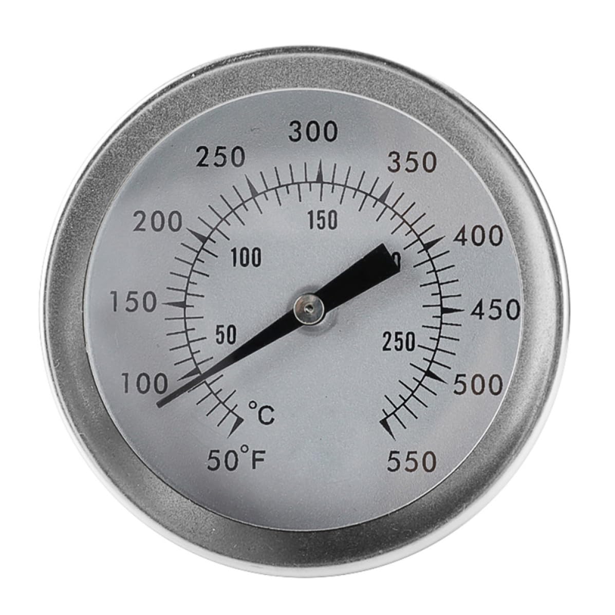NUOBESTY Thermomètre de Four en Métal Inoxydable 50-550℉ Cadran pour Cuisson en Temps Réel Léger et Montage Fileté 5/16unc Barbecue Cuisine