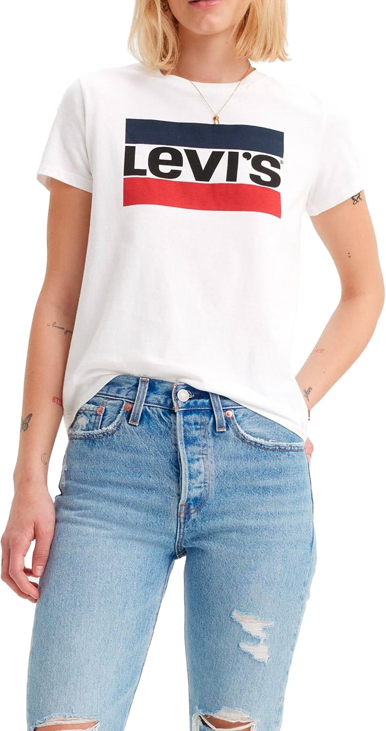Levi's The Perfect Tee T-Shirt Femme, Pattern Batwing Logo