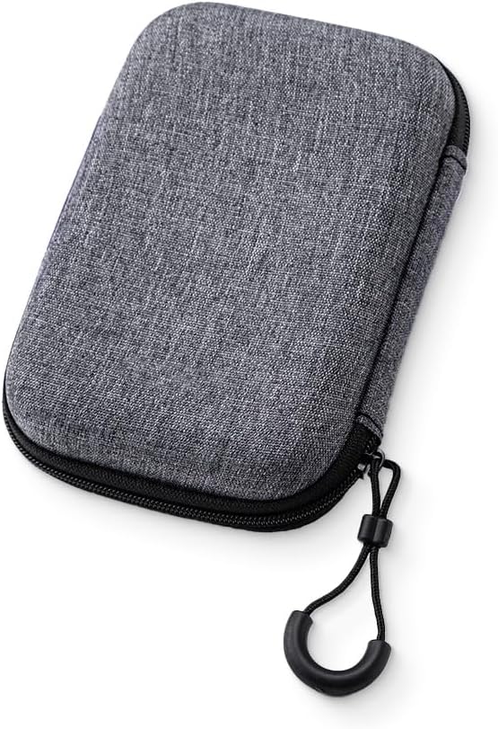 JEYORZY 1 pcs Étui pour Disque Dur externe - Antichoc pour SSD Portable de 2,5 Pouces, Pochette avec Proche Filet, pour câble et Accessoires, Coque Rigide de Sac Sacoche Protection Pochette Case, noir