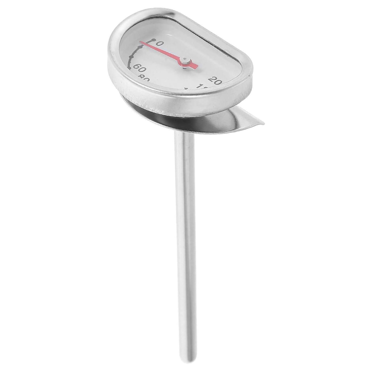 Thermomètre de Friture Instantané avec Clip et Support, Acier Inoxydable