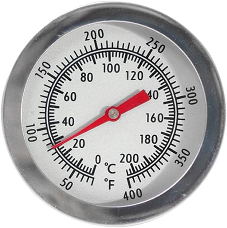 Thermomètre à Huile de Friture en Acier Inoxydable, Jauge Précise de Température de Cuisson pour Friteuse à Eau de Barbecue de Cuisine avec Sonde de 20cm de Long (Comme montré)