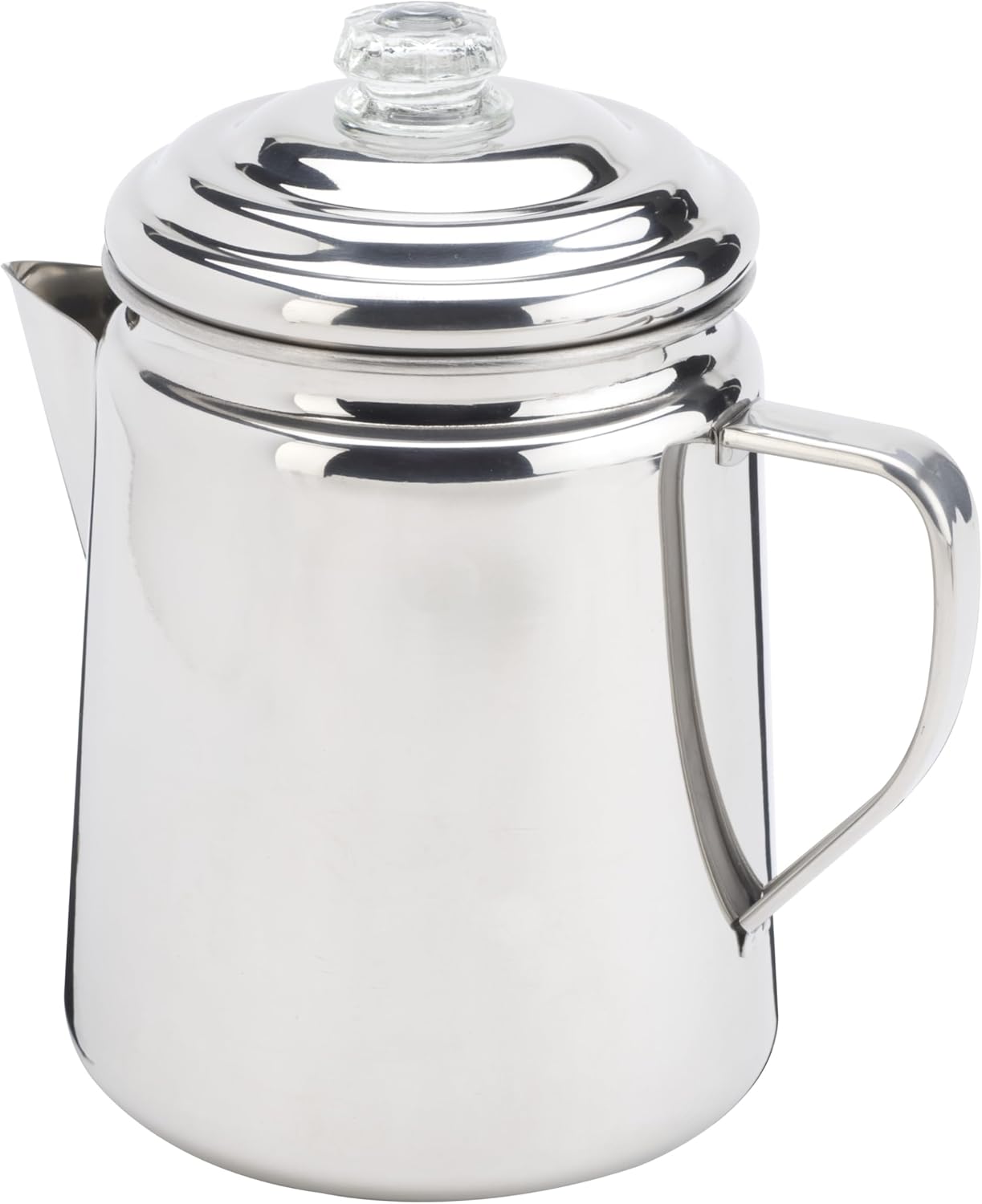 Coleman Percolateur à café en acier inoxydable, capacité de 12 tasses, cafetière d'extérieur durable pour camping, randonnée, camping-car, cuisinière, feu de camp, et plus encore, pas de filtre