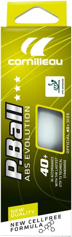 Cornilleau - Balles P-Ball ABS Evo ITTF X3 310555 Blanc Taille Unique