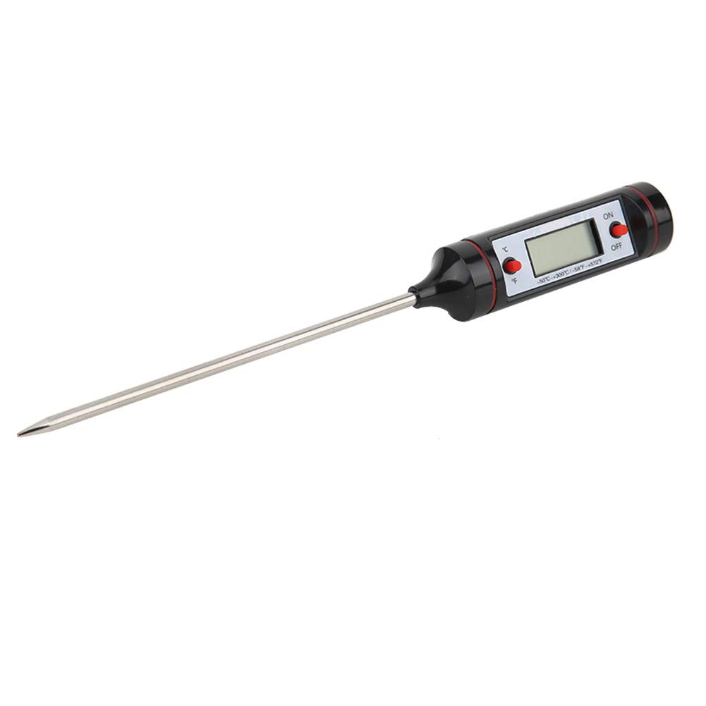 Naroote Thermomètre Numérique Sonde de Haute Précision pour Test de Température de Viande de Nourriture de Barbecue de Cuisine, Affichage de Commutateur Fahrenheit Celsius, adapté aux Chefs à Domicile