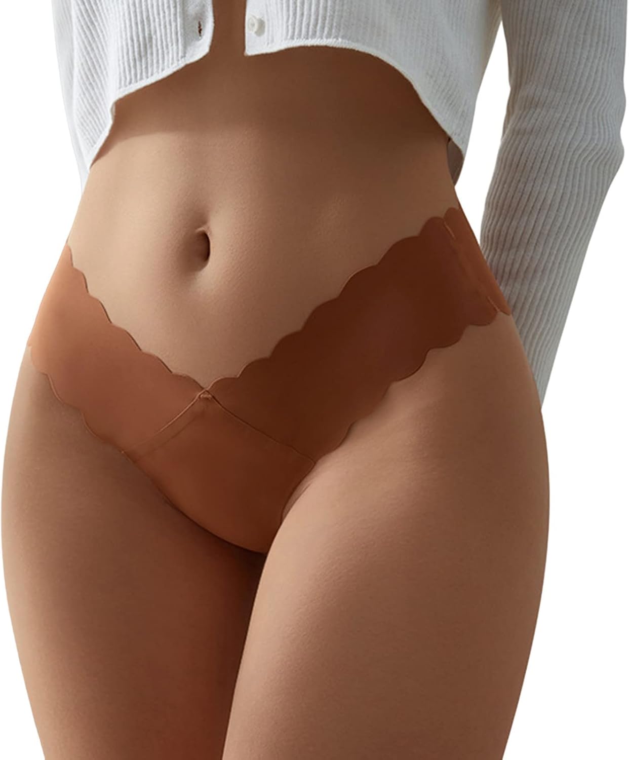Tangas rayés Taille Haute personnalisés No Show Bikini Tongs personnalisées Culottes de sous-vêtements pour Femmes String en Coton Slip sans Couture Taille Haute Boxer Dim Femme 38