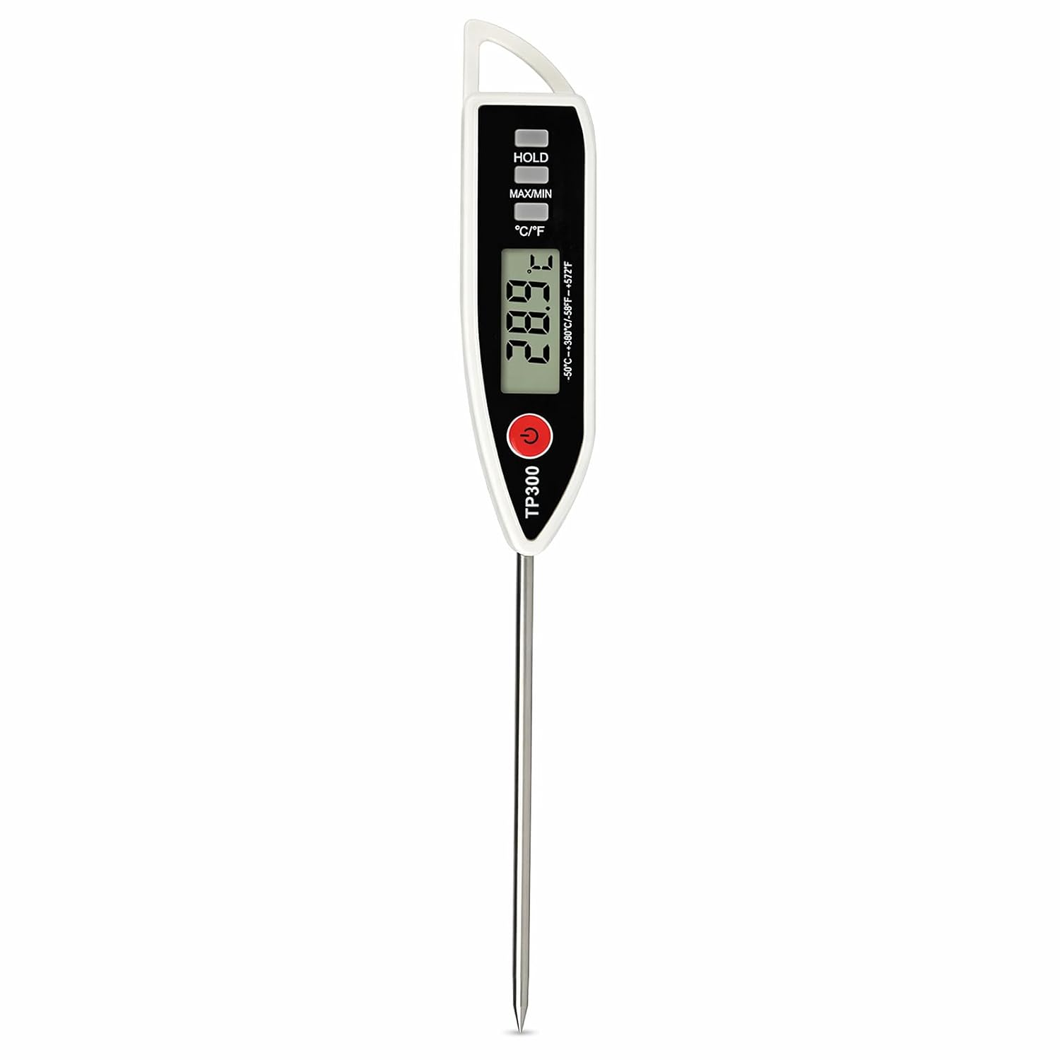 Thermomètre étanche IPX7, Thermometre Cuisine Accessoire Termometre Cuison Instantanée, Sonde Inox 12,7 cm pour Viande, BBQ, Cuisson, Eau, Lait, Bougies, Température de -50°C à 300°C