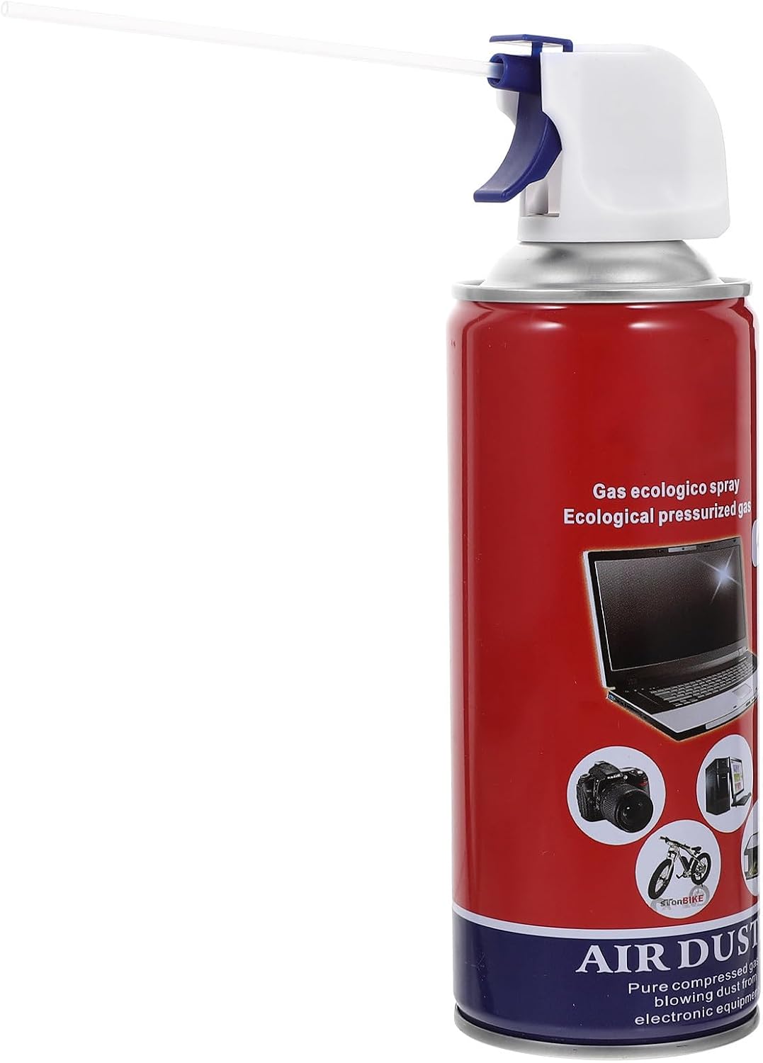 Toddmomy Dépoussiéreur à Gaz Comprimé 450ml en Alliage D’Aluminium, Rouge