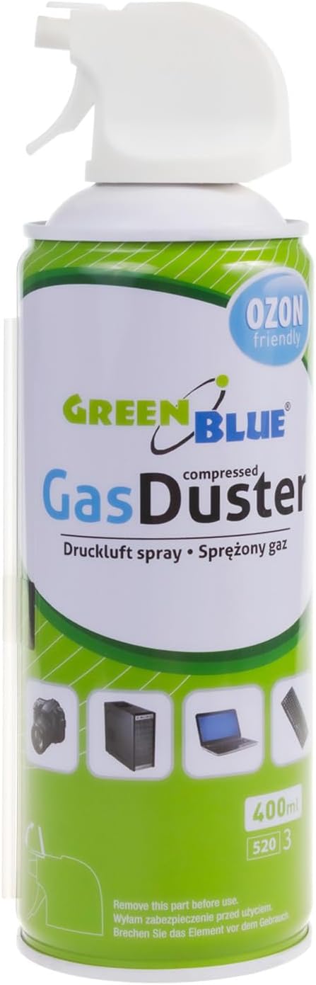 GreenBlue GB400 Air Duster 1x400ml nettoyage vaporisateur à air comprimé nettoyant à air comprimé OFFICE-CLEAN (1)