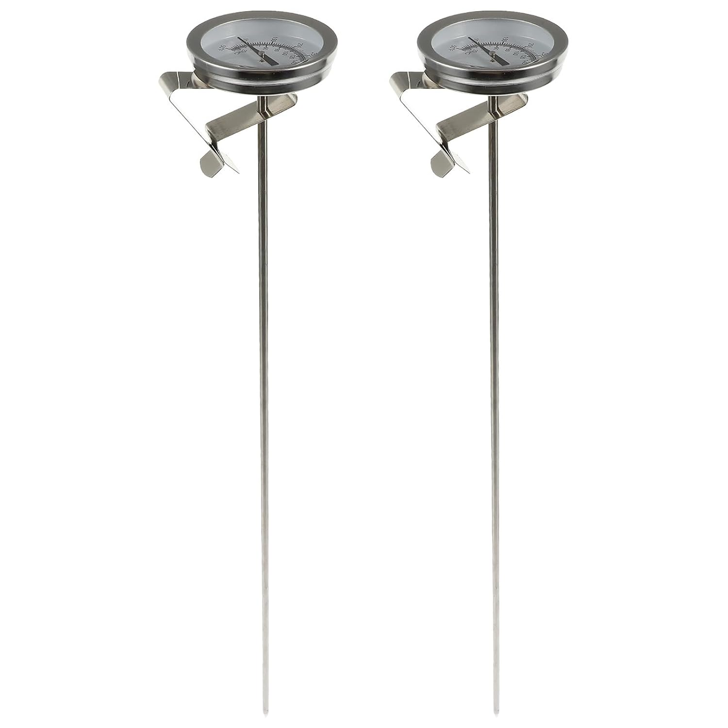 Thermomètre à Huile à Grand Cadran 2 Pièces en Acier Inoxydable Cuisine