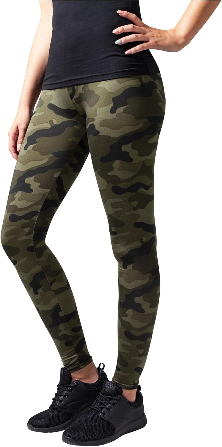 Urban Classics Femmes Camouflage Legging, Long Streetwear- & Pantalon de Sport avec Dessin de Camouflage