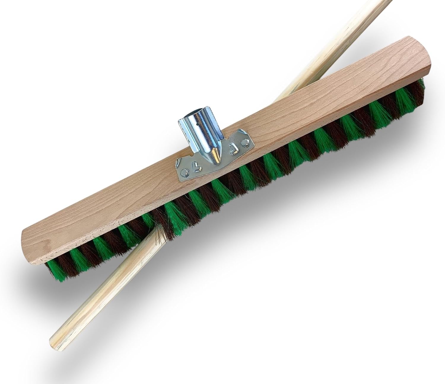 Kibros Balai de Jardinage 60 cm Fibre zébrée Marron et Verte sans Manche