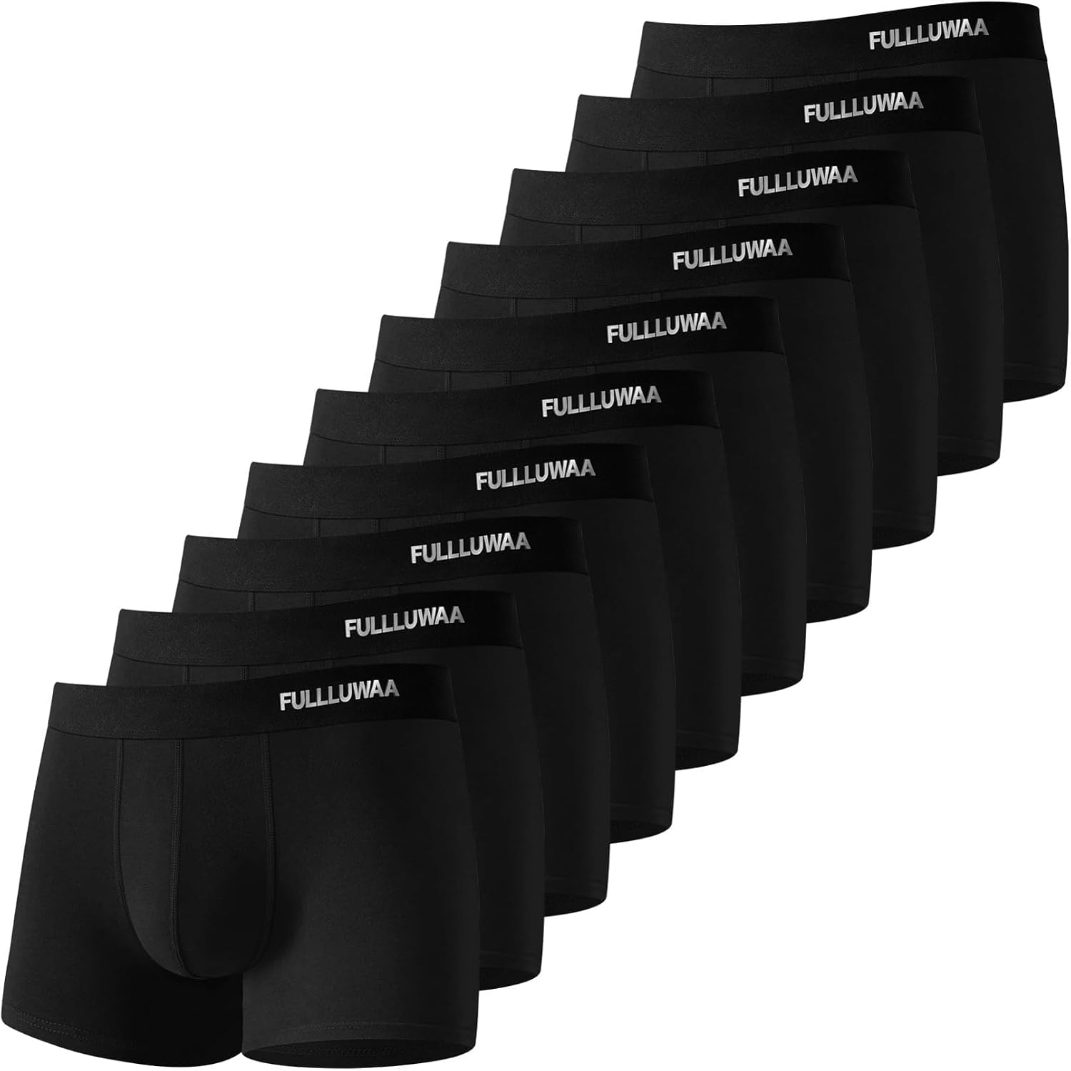 Fullluwaa Boxer Homme Coton Lot de 10, Doux Ceinture Élastique
