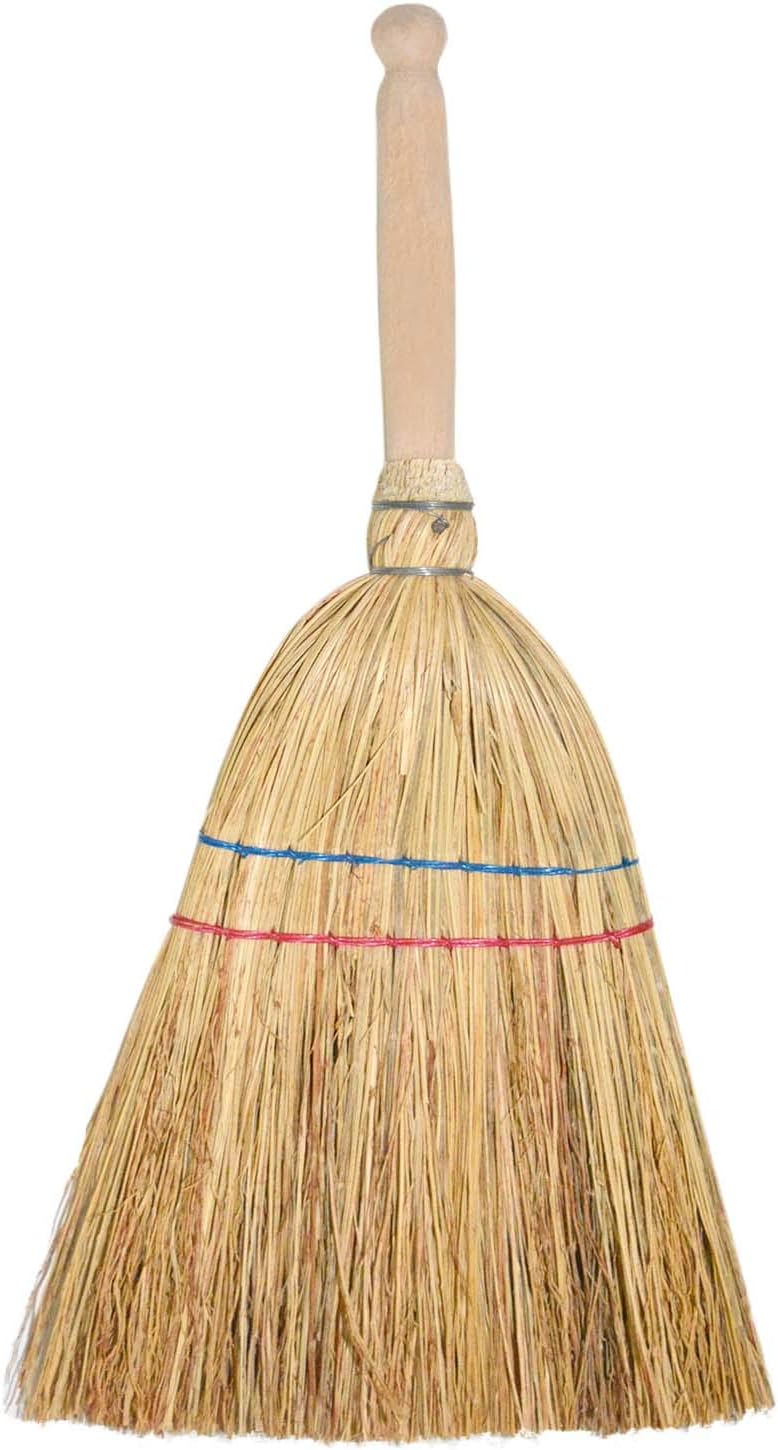YORK Balai Paille de Riz et Sorgho avec Manche Bois