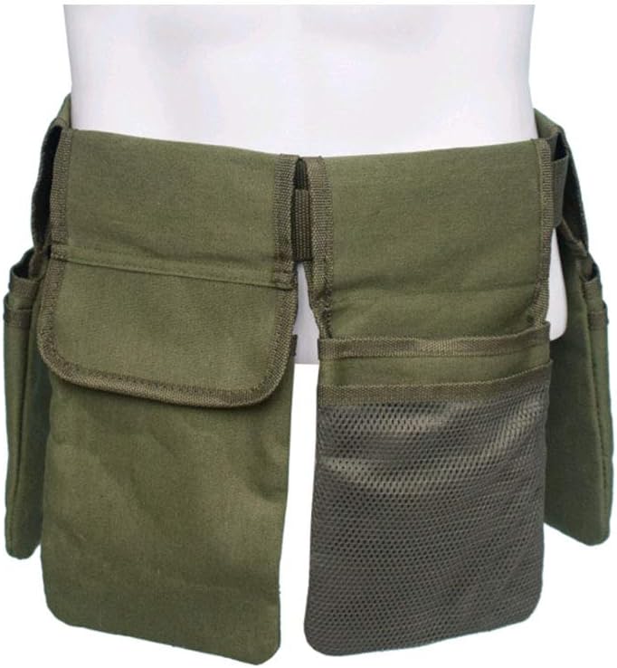 Namvo Garden Tools Sac de Rangement avec Poches, Sac en Toile de Jardin, kit d'accessoires de Jardinage Ceinture à Outils (Vert)