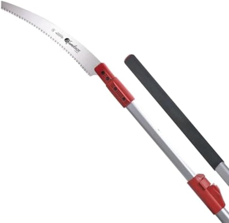 KAMIKAZE Scie d’Élagage Télescopique 330-H de 3 m pour la Taille en Hauteur, Design Ultra Léger, Scie Manuelle Extensible avec Manche Ergonomique, Perche Télescopique en Aluminium Renforcé