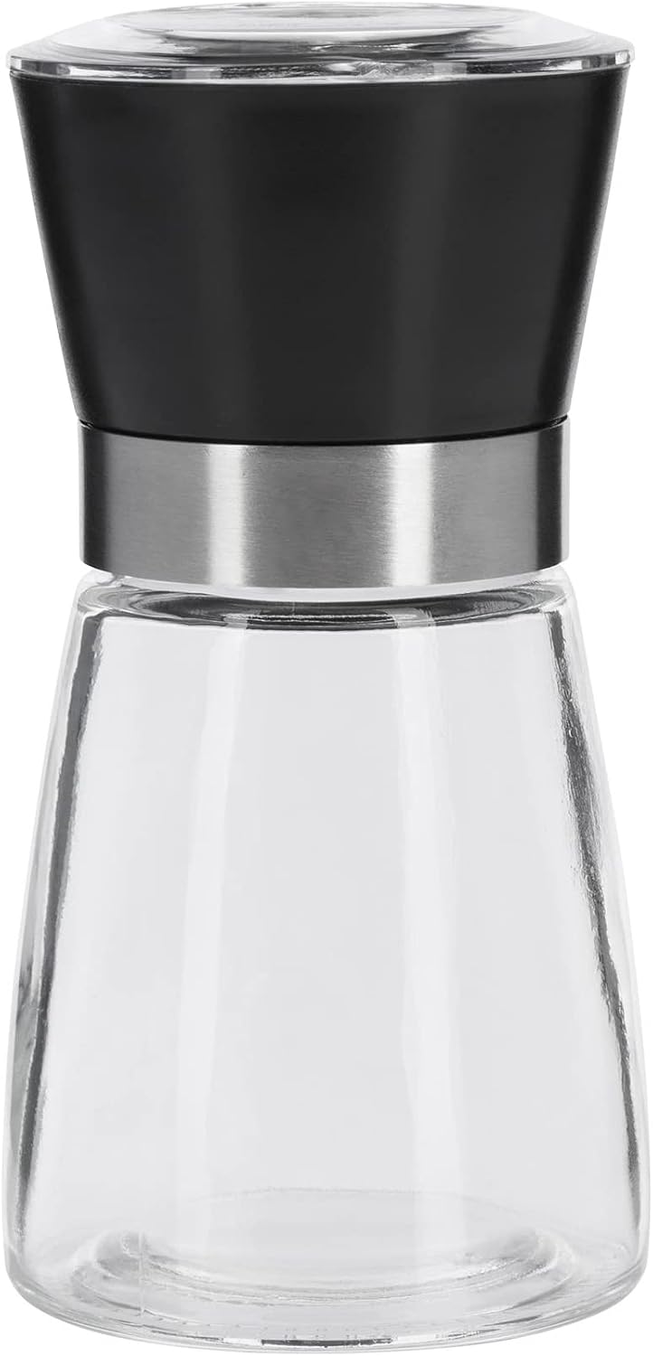 Westmark Moulin à Epices, Broyeur en Céramique, Ajustement Progressif, Verre/Plastique, Noir/Argent/Transparent, 63542260 (Lot de 2)