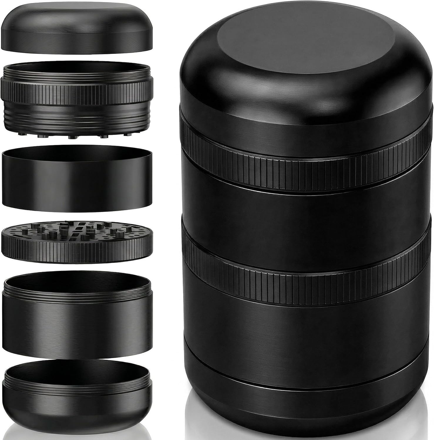 Viberium Grinder Metal Pro 60 mm - Accessoire Herbe, Effriteuse 4 pièces