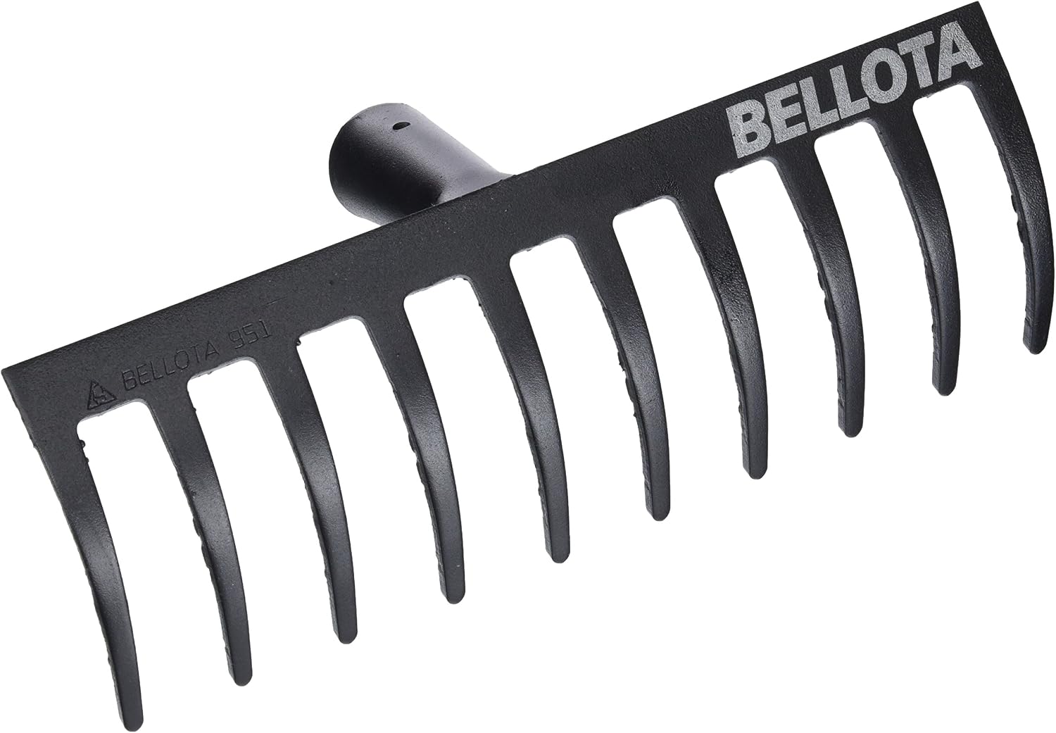 Bellota 951-10 - Râteau de Jardin avec 10 Dents - Tête en Acier - Râteau à Usage Moyen pour le Jardinage - Manche Non Inclus
