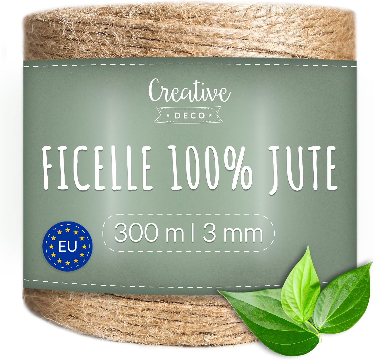 Creative Deco 10m Corde de Jute Epaisseur 30mm | Personnalisation