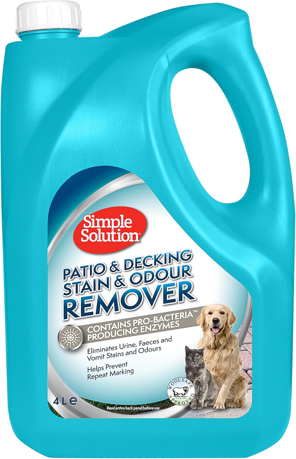Simple Solution Nettoyant taches et odeurs pour chats, 4 litres